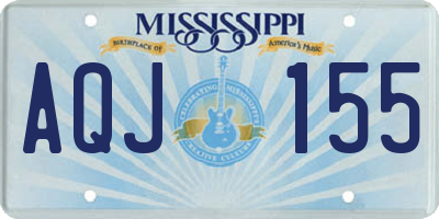 MS license plate AQJ155