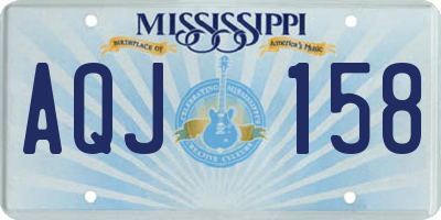 MS license plate AQJ158