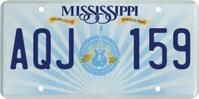MS license plate AQJ159
