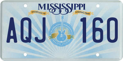 MS license plate AQJ160