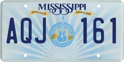 MS license plate AQJ161