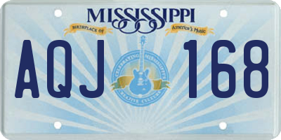 MS license plate AQJ168
