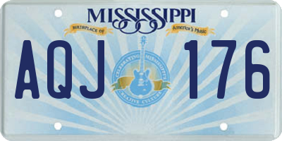 MS license plate AQJ176