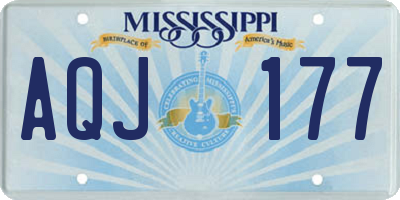 MS license plate AQJ177