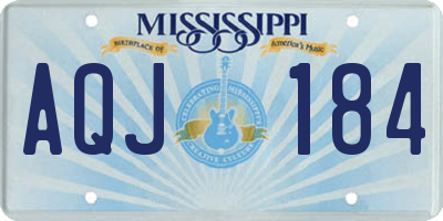 MS license plate AQJ184