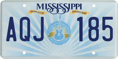 MS license plate AQJ185