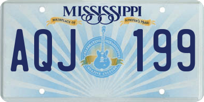MS license plate AQJ199