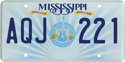 MS license plate AQJ221