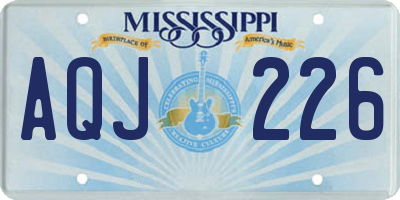MS license plate AQJ226