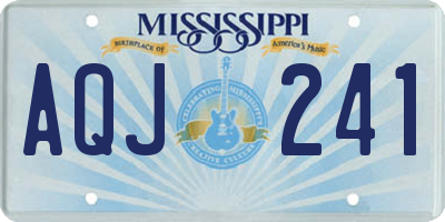 MS license plate AQJ241