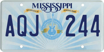 MS license plate AQJ244
