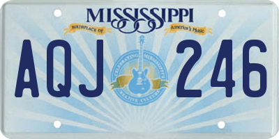 MS license plate AQJ246