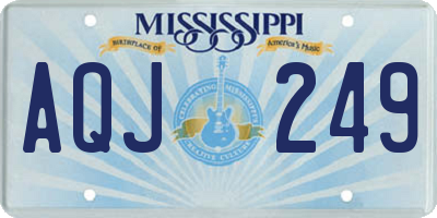 MS license plate AQJ249