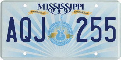 MS license plate AQJ255