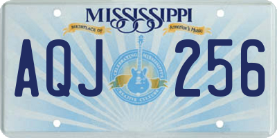 MS license plate AQJ256
