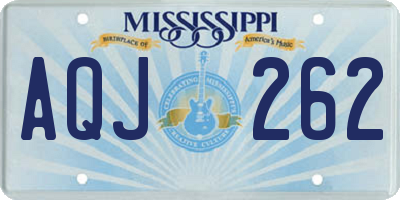 MS license plate AQJ262