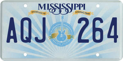 MS license plate AQJ264