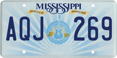 MS license plate AQJ269