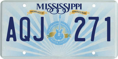 MS license plate AQJ271