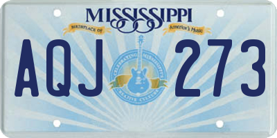 MS license plate AQJ273