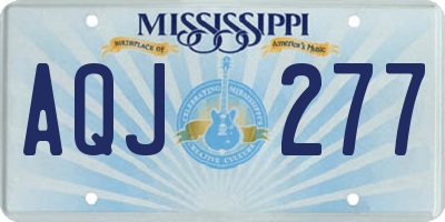 MS license plate AQJ277