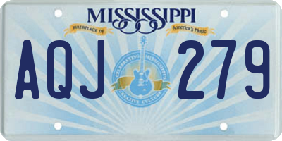 MS license plate AQJ279