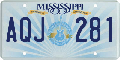 MS license plate AQJ281