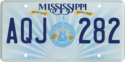MS license plate AQJ282