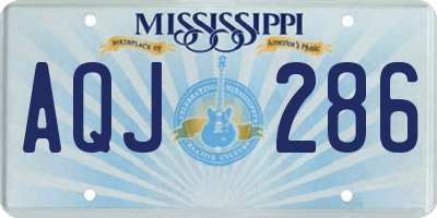 MS license plate AQJ286