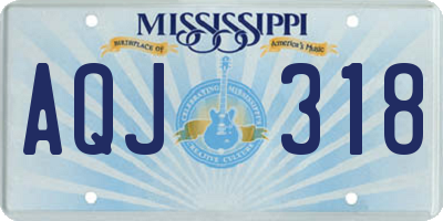 MS license plate AQJ318