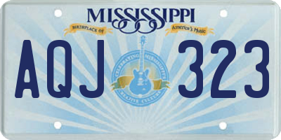 MS license plate AQJ323