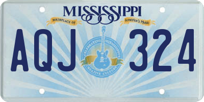 MS license plate AQJ324