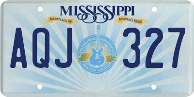 MS license plate AQJ327