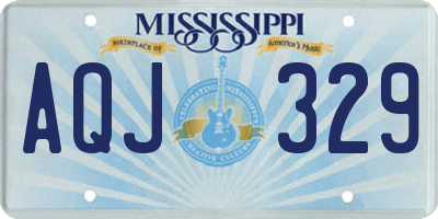 MS license plate AQJ329