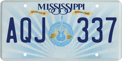MS license plate AQJ337