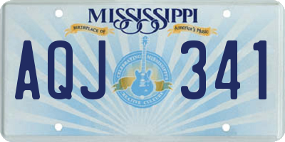 MS license plate AQJ341