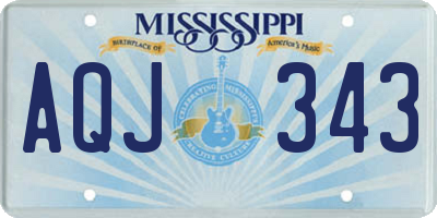 MS license plate AQJ343