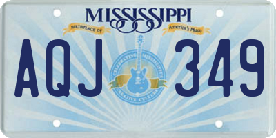 MS license plate AQJ349