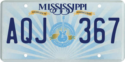 MS license plate AQJ367