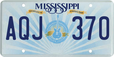 MS license plate AQJ370