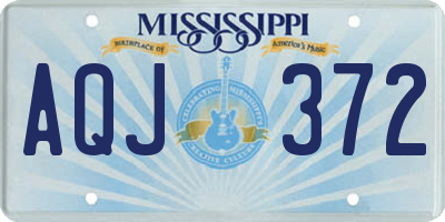 MS license plate AQJ372