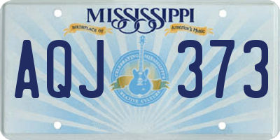 MS license plate AQJ373