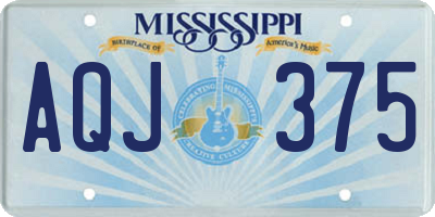 MS license plate AQJ375