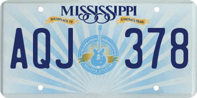 MS license plate AQJ378