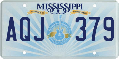 MS license plate AQJ379