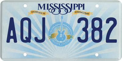 MS license plate AQJ382