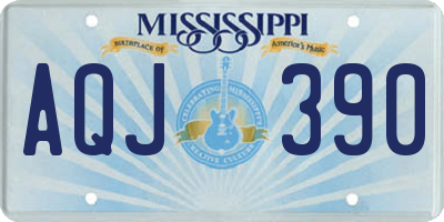 MS license plate AQJ390