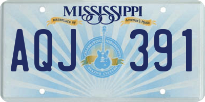 MS license plate AQJ391