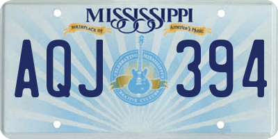 MS license plate AQJ394