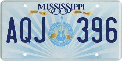 MS license plate AQJ396